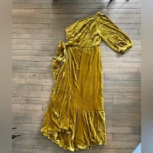 J. Crew One-Shoulder Silk-Velvet Dress, Size 4